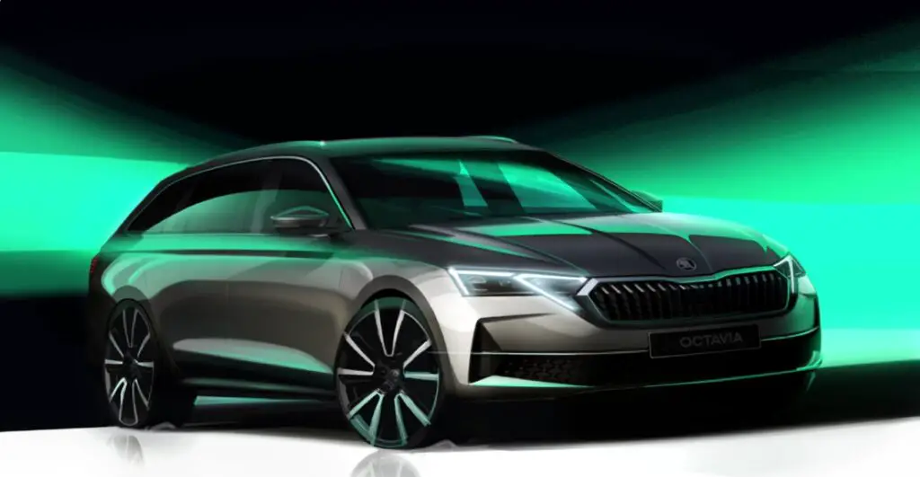 Skoda Octavia Facelift 2024 teaser